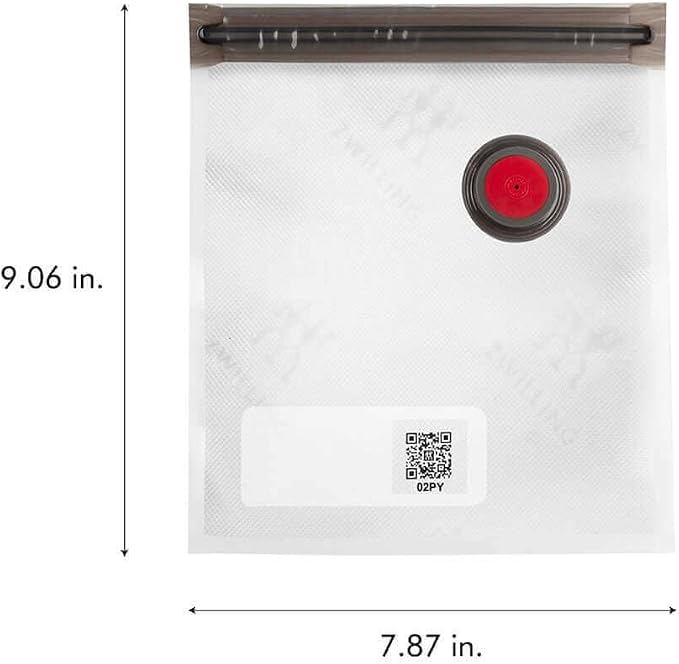 MATERIALS: BPA- free, vacuum bag: plastic (bag, zipper), silicone valve - Image 3