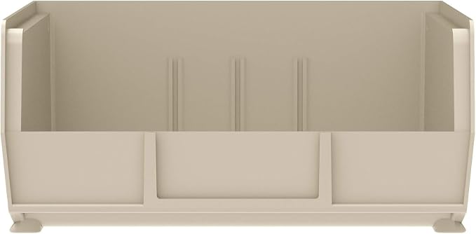 Akro-Mils 30235 AkroBins Plastic Storage Bins, 11"x11"x5", Stone, 6-Pack | Space-Saving Stackable Bins for Garage, Pantry, Craft Organization - Image 9