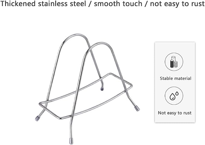 2 Pack Cutting Board Rack Stainless Steel Wire Type Cutting Board Holder Stand Organizer Storage for Wooden Cutting Boards Bamboo Chopping Board Pot Cover Pan Lid Countertop Kitchen - Image 3