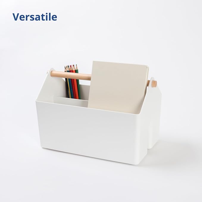 BLUE GINKGO Storage Basket, Medium 4.5L, White, Made in Korea | Portable. Divided Storage Bin. Everyday Organization. - Image 3