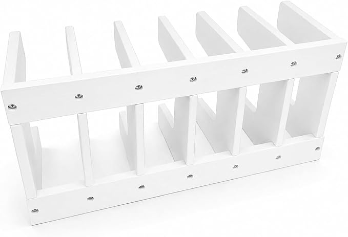 Pot Organizers Inside Cabinet – Pot Lid & Plate Rack for Cabinet, Multi-Use Storage for Lid Organizer Inside Cabinet - Cutting Boards, Baking Sheets & Trays - Fits Under Cabinet or Drawer (White) - Image 2
