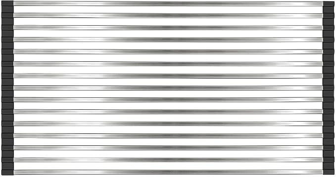 28" Bathtub Drying Rack for Bath Toys, Over-the-Tub Roll-Up Shelf & Tray | Fits tub openings up to 28 in. wide; measure first. Fast-draining, non-slip silicone tips; holds toys, cups & washcloths - Image 2