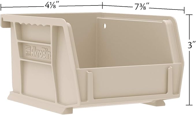 Akro-Mils 30220 AkroBins Plastic Storage Bins, 7"x4"x3", Blue, 24-Pack | Space-Saving Stackable Bins for Garage, Pantry, Craft Organization - Image 3
