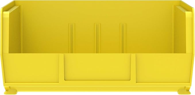 Akro-Mils 30235 AkroBins Plastic Storage Bins, 11"x11"x5", Yellow, 6-Pack | Space-Saving Stackable Bins for Garage, Pantry, Craft Organization - Image 9
