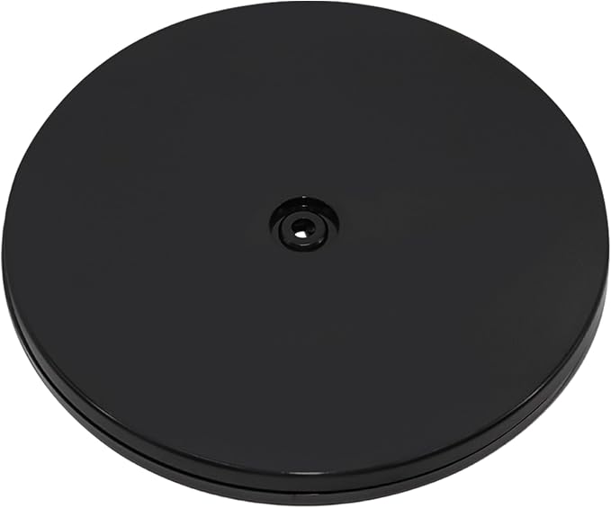 1Pcs Black Acrylic Lazy Susan 9 Inch Turntable Organizer Bearings | Mini Lazy Susan, Small Lazy Susan Turntable, 360° Rotating Swivel Plate for Spice Rack, Cosmetic, Cake, Pantry, DIY Display by Adyoney