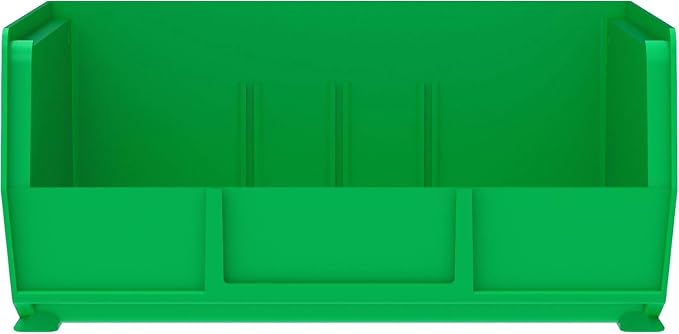 Akro-Mils 30235 AkroBins Plastic Storage Bins, 11"x11"x5", Green, 6-Pack | Space-Saving Stackable Bins for Garage, Pantry, Craft Organization - Image 9