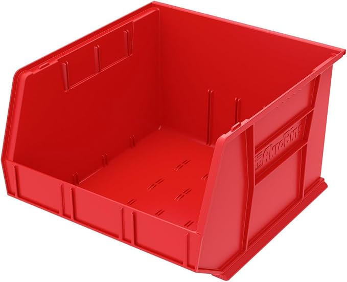 Akro-Mils 30270 AkroBins Plastic Storage Bins, 18"x16"x11", Red, 3-Pack | Space-Saving Stackable Bins for Garage, Pantry, Craft Organization - Image 11