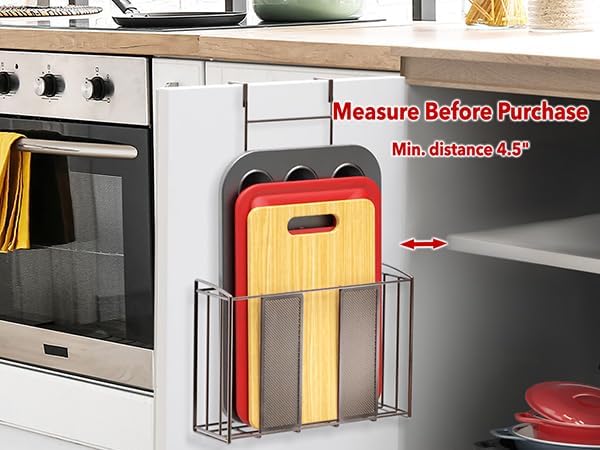 Simple Houseware Over Cabinet Door Mesh Organizer, Mesh Bronze | 12.5" W x 3.75" D x 18" H - Image 8