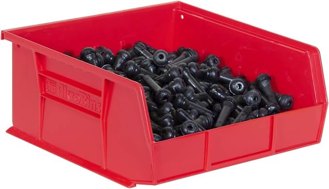Akro-Mils 30235 AkroBins Plastic Storage Bins, 11"x11"x5", Red, 6-Pack | Space-Saving Stackable Bins for Garage, Pantry, Craft Organization - Image 11