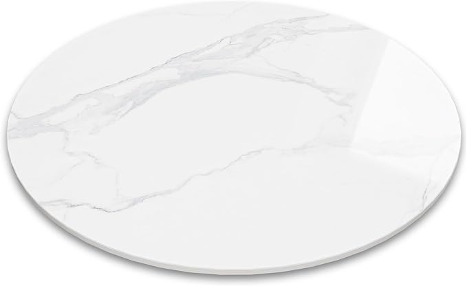 19.7" Lazy Susan Turntable – 360° Sinteredstone Silent Anti-Slip Turntable, Table Top Centerpiece for Kitchen, Pantry, Spice Rack, Refrigerator & Dining Table, White - Image 9