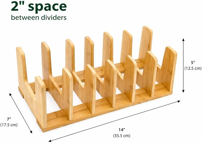 Pot Organizers Inside Cabinet – Pot Lid & Plate Rack for Cabinet, Multi-Use Storage for Lid Organizer Inside Cabinet - Cutting Boards, Baking Sheets & Trays - Fits Under Cabinet or Drawer - Image 2