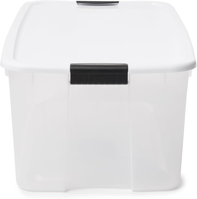 Sterilite Ultra Latch Box with Lids for Home and Office, 116 Quart, 8-Pack | Heavy-Duty and Stackable Plastic Containers with Latches for Closet, Cabinet, Bedroom, Bathroom and Dorm Room Organization - Image 9