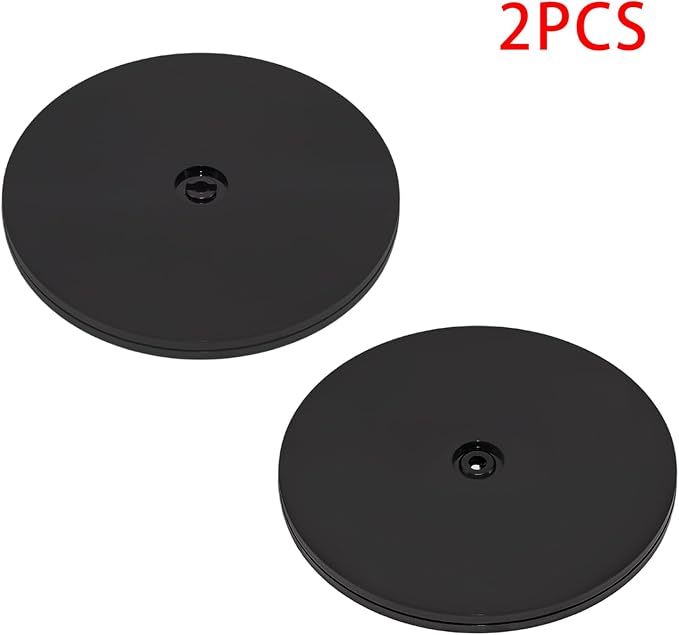 2Pcs Black Acrylic Lazy Susan 7 Inch Turntable Organizer Bearings | Mini Lazy Susan, Small Lazy Susan Turntable, 360° Rotating Swivel Plate for Spice Rack, Cosmetic, Cake, Pantry, DIY Display - Image 3