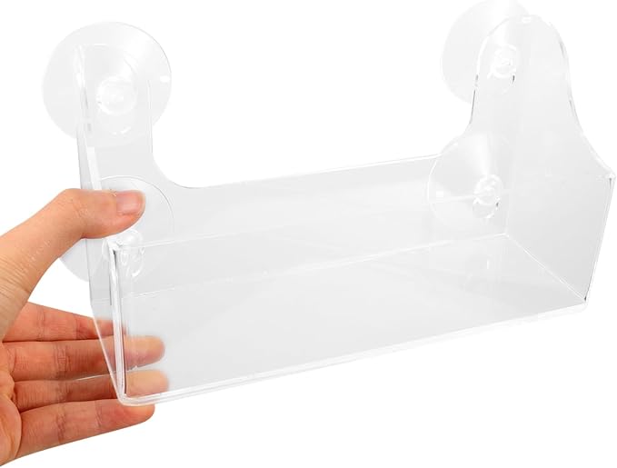 Homoyoyo Sturdy Clear Acrylic Suction Cup Refrigerator Organizer Space-Saving Fridge Can Rack for Spices Jars Beverages Kitchen Refrigerator Storage Shelf (3-Tier) - Image 5