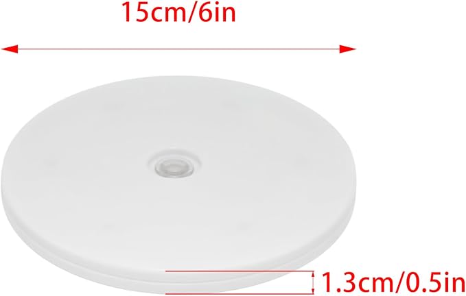 2Pcs White Acrylic Lazy Susan 6 Inch Turntable Organizer Bearings | Mini Lazy Susan, Small Lazy Susan Turntable, 360° Rotating Swivel Plate for Spice Rack, Cosmetic, Cake, Pantry, DIY Display - Image 2