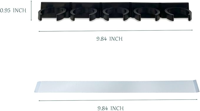 Adhesive Spice Clips, 6 Strips with 30 Clip Positions, Cabinet Door Spice Rack Organizer for Pantry, Kitchen and RV, Cut-to-Fit No-Drill Storage, Black and White | For regular round spice bottles in kitchen, pantry, camper, and RV cabinets; six adhesiv... - Image 4