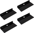 4 PCS Small Acrylic Floating Wall Shelves,9 Inch Adhesive Display Shelf for Nintendo Switch/Smart Speaker/Security Cameras/Action Figures,No Damage Expand Wall Space,Black by IEEK