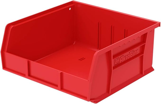 Akro-Mils 30235 AkroBins Plastic Storage Bins, 11"x11"x5", Red, 6-Pack | Space-Saving Stackable Bins for Garage, Pantry, Craft Organization - Image 12