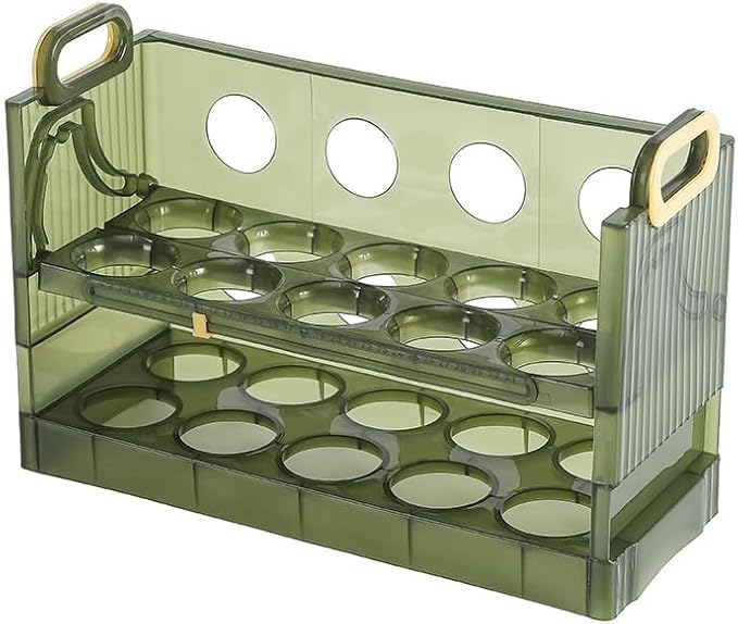 Koja 20-Egg Flip-Up Fridge Organizer - 2-Layer BPA-Free Storage Container by Koja