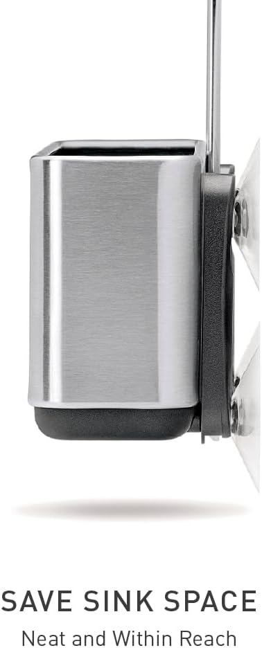 simplehuman Slim Sink Caddy Sponge Holder, Brushed Stainless Steel, Silver - Image 3