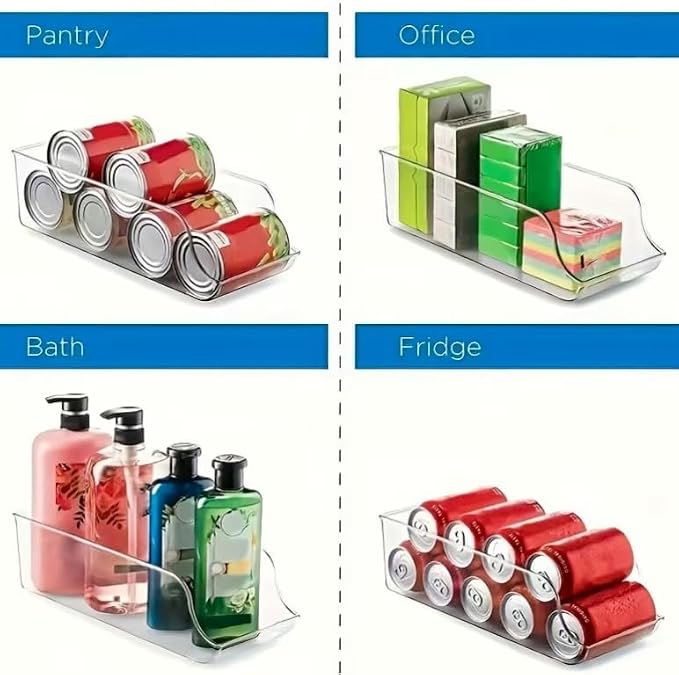 Stacking Can Dispenser，Soda Can Organizer for Pantry,Soda Can Drink Organizer Dispenser for Refrigerator Fridge Pantry，Refrigerator Organizers and Storage Sack Canning Racks，1 Pack - Image 3