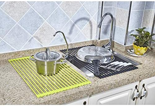 True & Tidy, Multi-Purpose Over the Sink Roll-Up Drying Rack, DR-881, Lime - Image 2