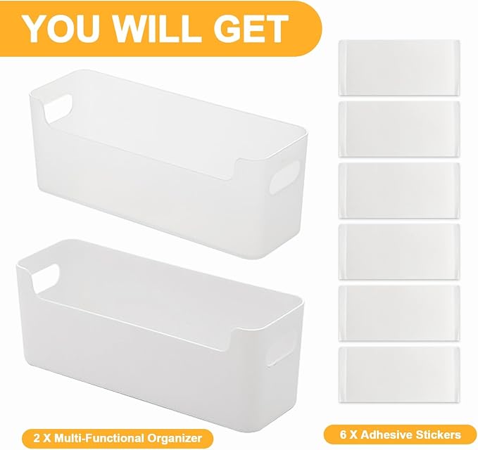 2 Pcs Kitchen Cabinet Door Organizer,Adhesive Mount Inside Cabinet Door Storage,Under Sink Door Storage Shelf for Kitchen,Bathroom,Office,Garage,Craft Room(Transparent) - Image 7
