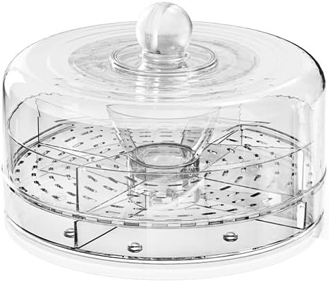 Lazy Susan 9.06" Inch Turntable Organizer, Clear Turntable Organizer Storage Container Bins Spice Rack, Refrigerator Organizer for Pantry Organizers and Storage - Image 2