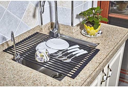 True & Tidy, Multi-Purpose Over the Sink Roll-Up Drying Rack, DR-881, Black - Image 2