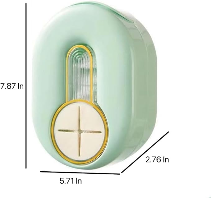 Fresh Keeping Bag Storage Box with 100 Disposable Cling Film Multifunctional Plastic Wall-mounted Safety Kitchen Storage (Mint green) - Image 2