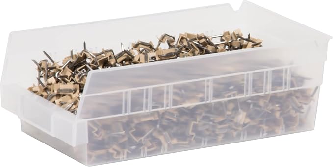 Akro-Mils 30130 Heavy Duty Plastic Shelf Bins, 12"x 6.5"x 4", Clear, 12-Pk | Heavy Duty Nesting Storage Bins for Garage, Closet, Refrigerator, Kitchen, Cabinet, Drawer Organization, Pantry Organization - Image 9