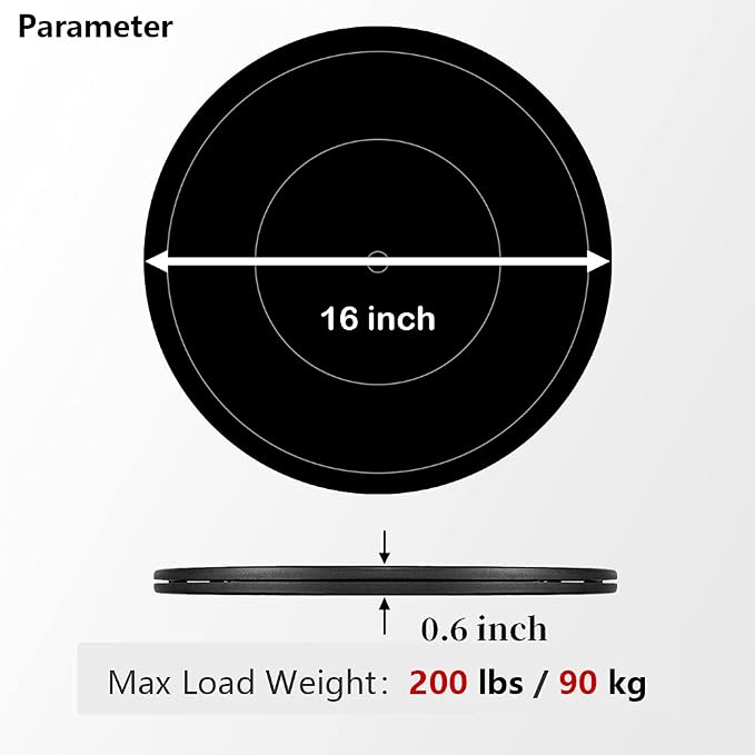16 Inch Lazy Susan Turntable - Heavy Duty Rotating Swivel Steel Ball Bearings - Flat Base Stand for TV/Computer/Monitor/Arts/Crafts/Bonsai/Statue/Cabinet Organizer (3 Pack/Black) - Image 4