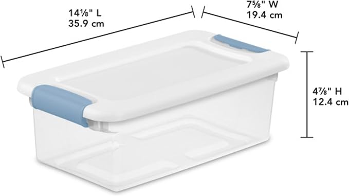 Sterilite Latching Box with Lids for Home and Office, 6 Quart, 36-Pack | Heavy-Duty and Stackable Plastic Containers with Latches for Closet, Cabinet, Bedroom, Bathroom and Dorm Room Organization - Image 3
