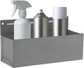 Magnetic Aerosol Spray Can Holder, Magnet Toolbox Bottle Holder, Tool Box Storage Rack for Garage and Home, Craft Workspace, Mechanic Paint Bottle Can Organizer, Silver, 3"x8.3" by RechabiteMagneticTools