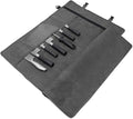 Chef’s Knife Roll Bag,Waxed Canvas Knife Cultery Carrier, Portable Chef Knife Cases,Knife Pouch Holders With 10 Slots Plus 1 Zipper Pockets Can Hold Home Kitchen Knife Tools Up To 18.8” by HERSENT