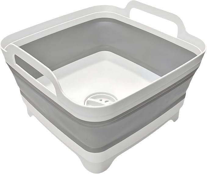 Foldable Sink Vegetable Fruit Bowl Dish Washing Storage Basin Basket, Portable Space-Saving for Kitchen, RV, Campers, and Travel Trailers by SipobuyUS