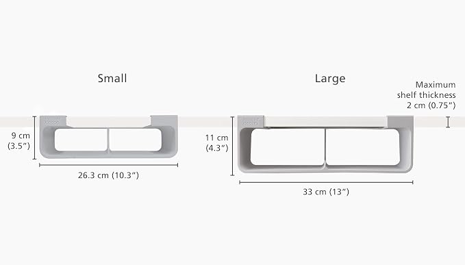 Joseph Joseph CupboardStore Under Shelf Storage Film, Foil and Bag Organizer, for Larger Rolls and Boxes, Fits Kitchen Units Over 13 in Wide, Large - Image 4