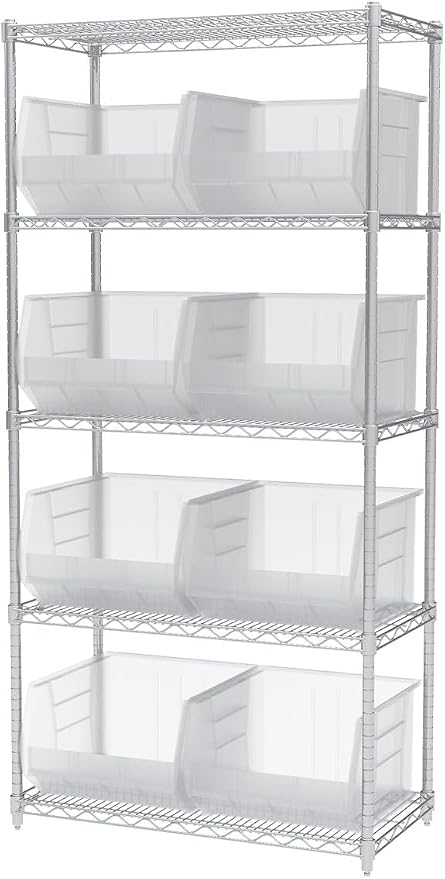 Akro-Mils 30270 AkroBins Plastic Storage Bins, 18"x16"x11", Clear, 3-Pack | Space-Saving Stackable Bins for Garage, Pantry, Craft Organization - Image 9