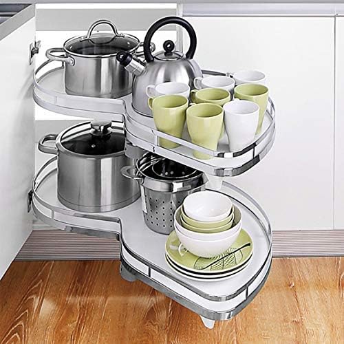 VADANIA Blind Corner Pull Out Organizer, 36" Left Swing Cabinet | 2-Tier Swing Tray, Soft Close, Left Hand Open, Space Saving Blind Corner Cabinet Design - Image 7