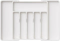 Lifewit Extra Large Silverware Drawer Organizer, Expandable Utensil Tray | BPA Free Flatware Cutlery Holder for Kitchen, Adjustable Plastic Storage for Spoons Forks Knives, 13-22 x15, White by Lifewit