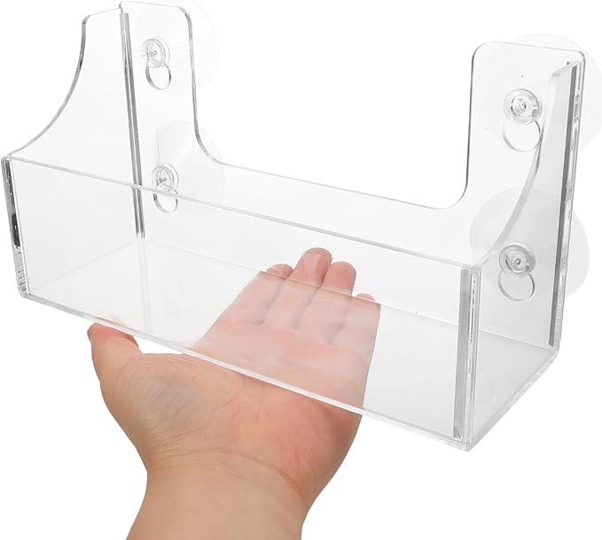 Suction Cup Refrigerator Rack Kitchen Storage Shelf Clear Acrylic | Fridge Organizer for Beverage Cans Spice Jars Firm suction Fits Refrigerator Side Microwave Washer Dryer 8.65X4.72X3.14 In - Image 5