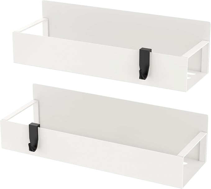 Metal Magnetic Spice Rack for Refrigerator Cream White, 2 Pack | Magnetic Shelves Heavy Duty for Fridge in Kitchen, Seasoning Storage Organizer, For Oven Washer and Dryer, For Heavier Items - Image 6