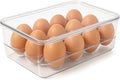 Dependable Industries inc. Essentials Stackable Plastic Egg Holder for Refrigerator with Lid – Clear 12 Count Fridge Egg Container, BPA Free Egg Storage Organizer Bin by DependableIndustries