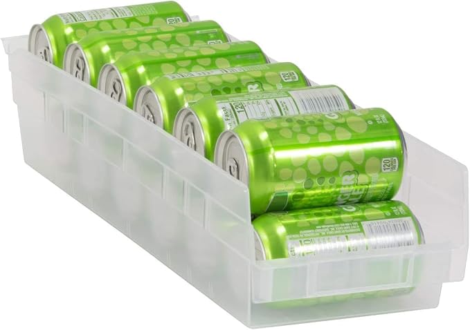 Akro-Mils 30138 Heavy Duty Plastic Shelf Bins, 18"x 6.5"x 4", Clear, 12-Pk | Heavy Duty Nesting Storage Bins for Garage, Closet, Refrigerator, Kitchen, Cabinet, Drawer Organization, Pantry Organization - Image 6