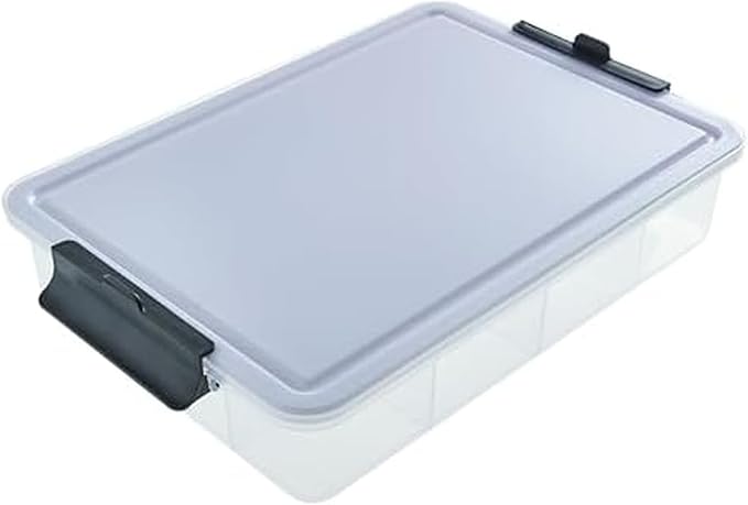 Farberware Snacklebox 7.8 x 12.7 Inch Plastic Cutting Board Lid with 7 Compartments and Locking Handles - Portable Snack Organizer for Charcuterie, Travel, Picnics, and On-the-Go Snacking by Farberware