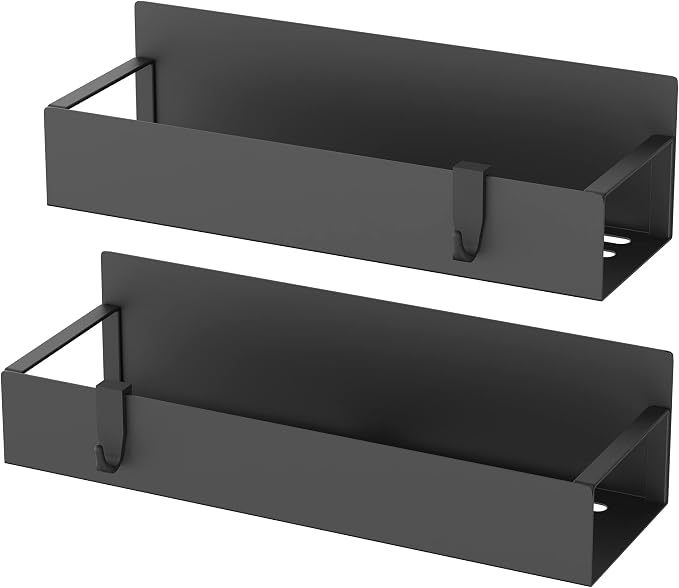 Metal Magnetic Spice Rack for Refrigerator2 Pack Black | Magnetic Shelves Heavy Duty for Fridge in Kitchen, Seasoning Storage Organizer, For Oven Washer and Dryer, For Heavier Items - Image 5