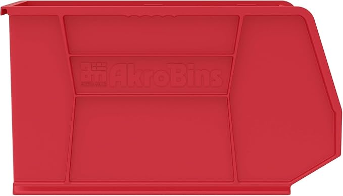 Akro-Mils 30270 AkroBins Plastic Storage Bins, 18"x16"x11", Red, 3-Pack | Space-Saving Stackable Bins for Garage, Pantry, Craft Organization - Image 8