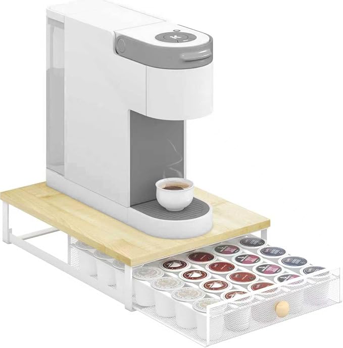 Sedegn Coffee Pod Storage Drawer: Holds 35 K-Cup Pods Coffee Pod Organizer | Sliding Drawer K Cup Holder for Easy Access, Fits Keurig & Coffee Bars, Non-Slip Feet, No Assembly Needed, Natural by sedegnhome