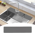 Customizable Kitchen Sink Faucet Mat: 30"Lx5.5"W Absorbent Splash Guard | Non-slip Fabric Rubber Mat, Cut to Fit Oval Rectangle Square Faucet & 2,3,4 Holes Irregular Sink with Soap Dispenser Air Gap by EazziSwitch