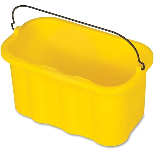 Rubbermaid Commercial Products 10 Quart Sanitizing Cleaning Caddy Supplies Organizer Yellow Housekeeping Cart Accessories for Hotel/Motel/Cleaning Cart Organization by RubbermaidCommercialProducts